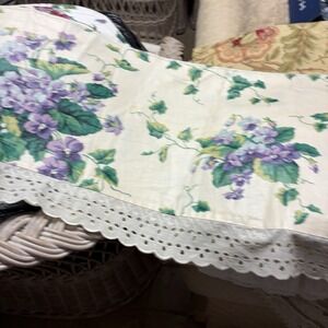 Waverly Purple Violet Ivory Cottage Lot 3 Custom Floral Window Valances Various